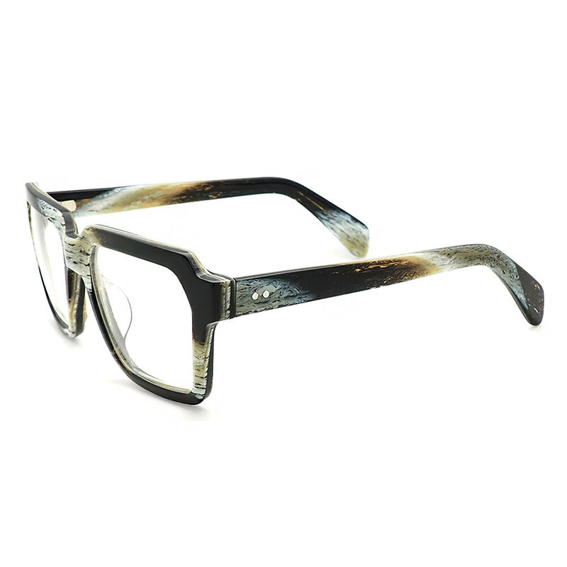 Oliver Square Wood TexturedGlasses