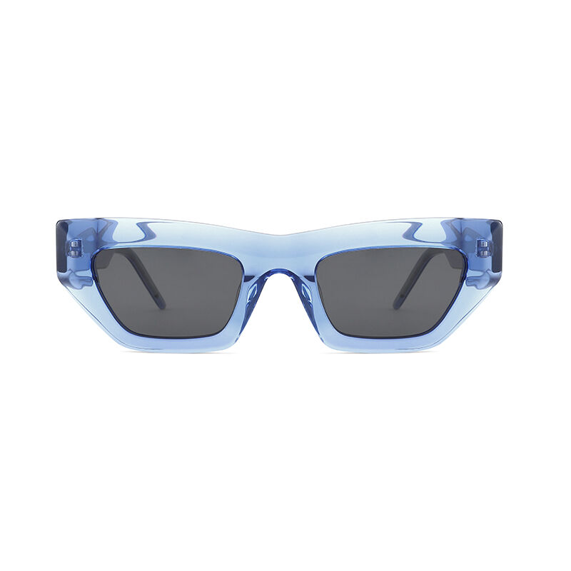 Science Fiction Rectangle Blue Sunglasses