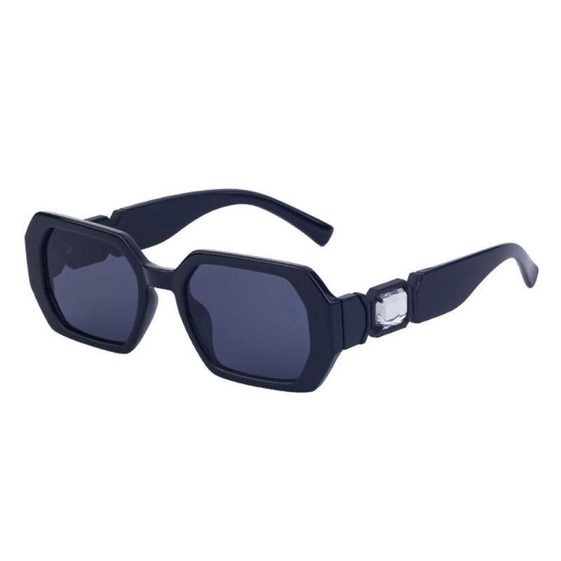 Riddle Geometric Black Sunglasses