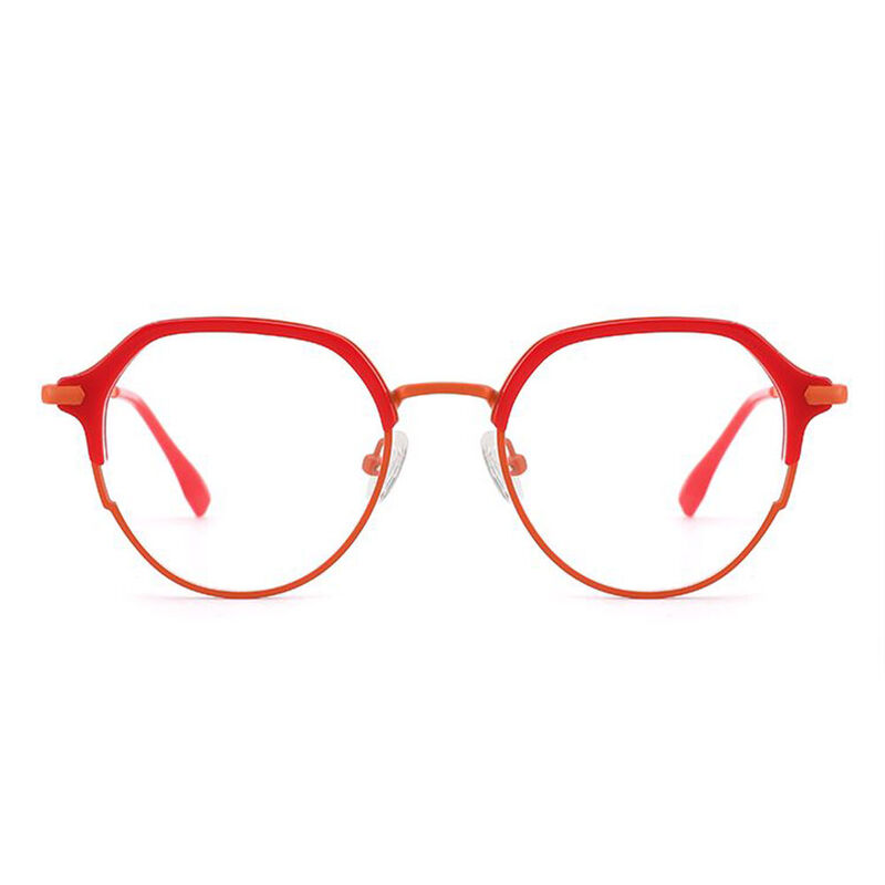 Bonilla Round Red Glasses