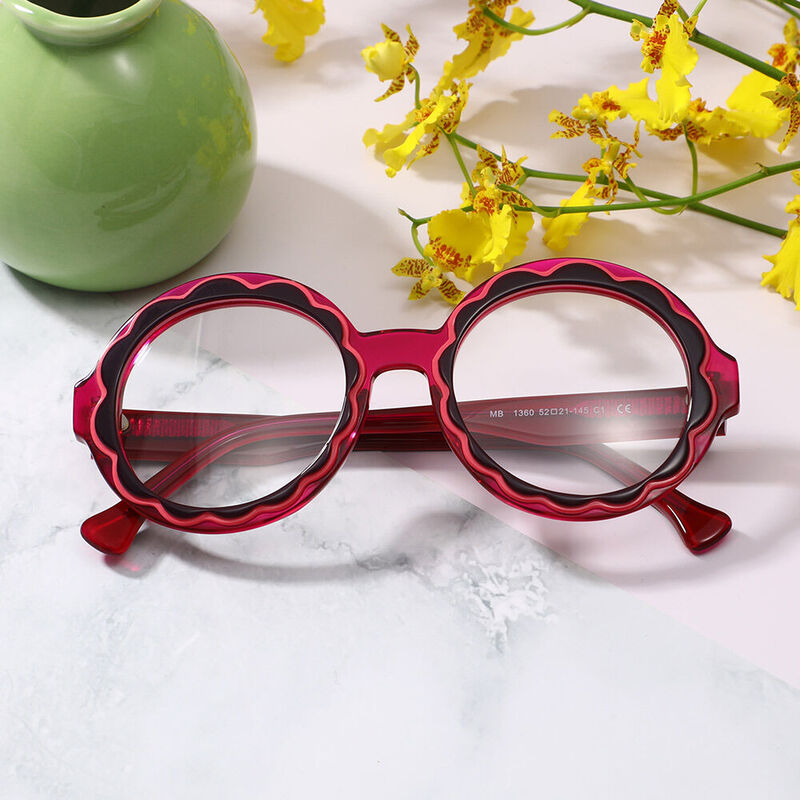 Berrie Round Purple Glasses