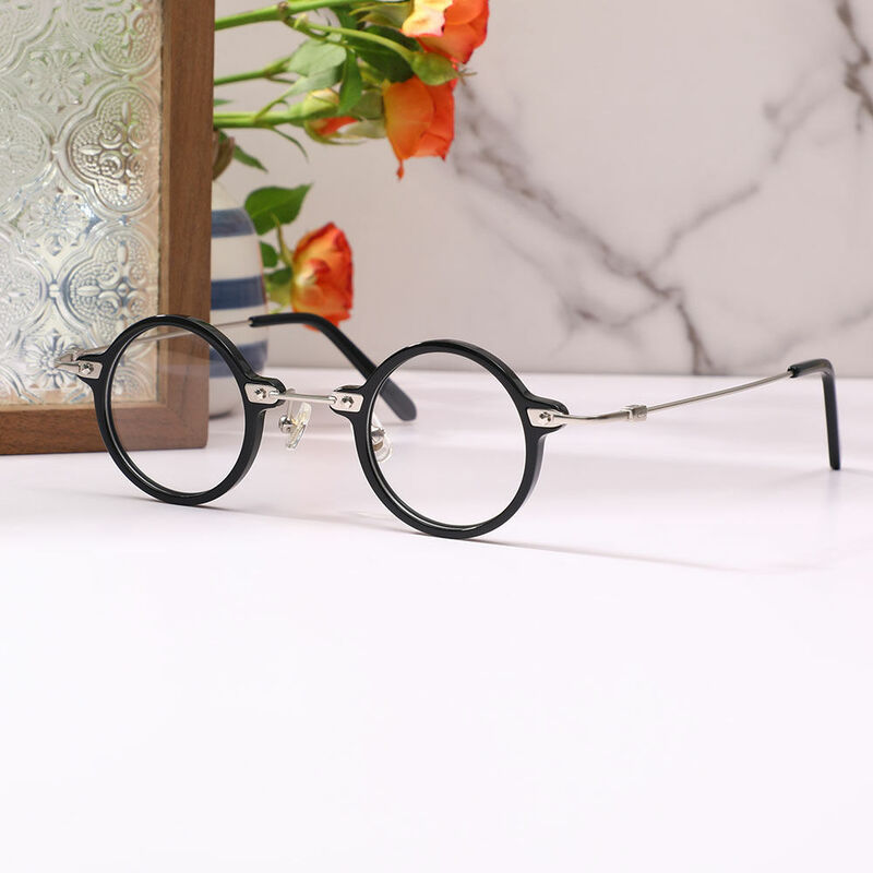 Clarep Round Black Glasses