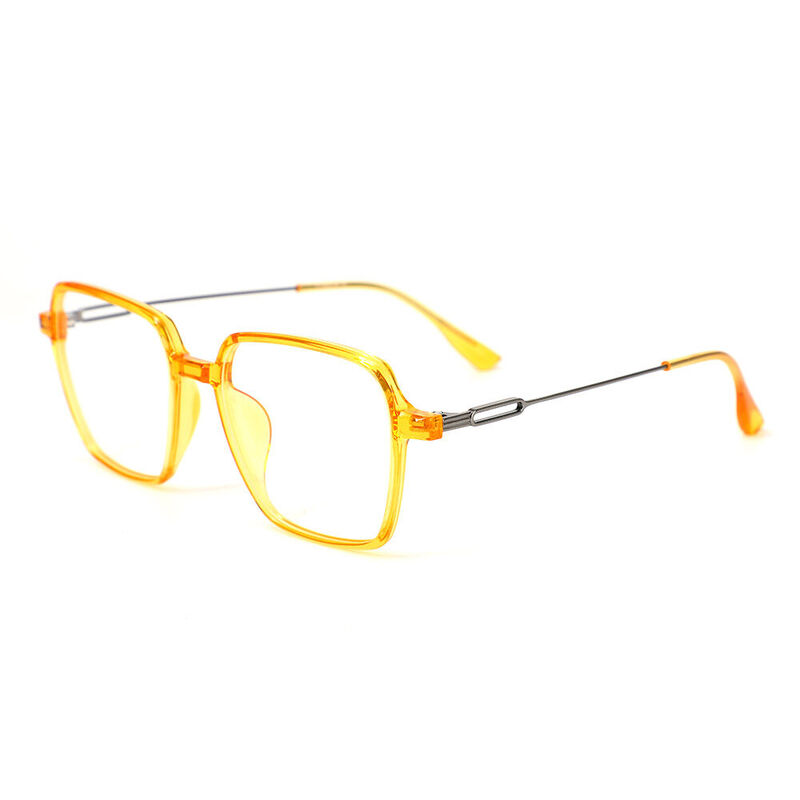 Sylvia Square Yellow Glasses