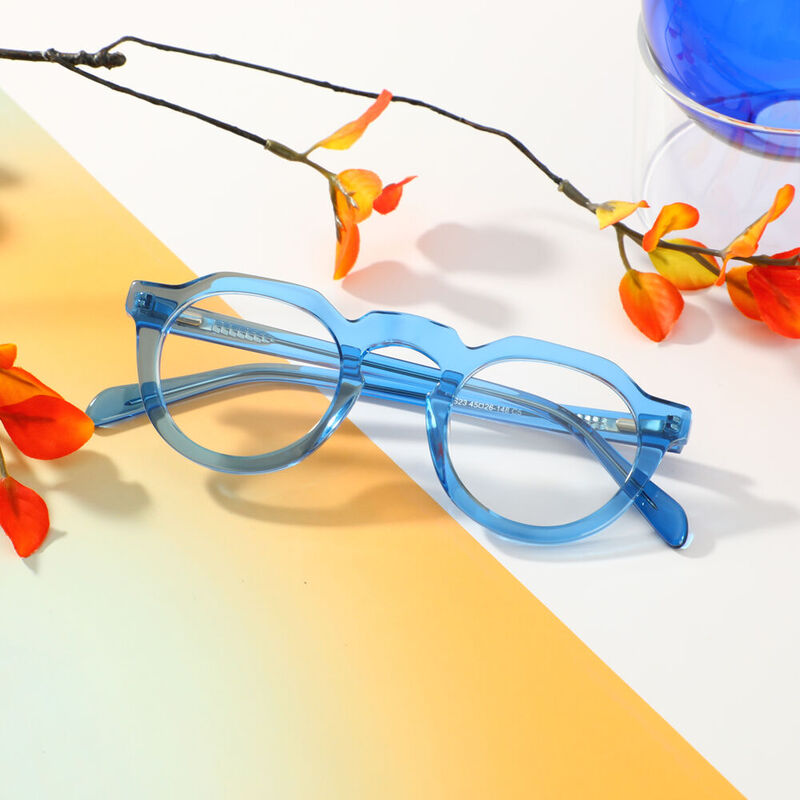Toland Runde Blaue Brille