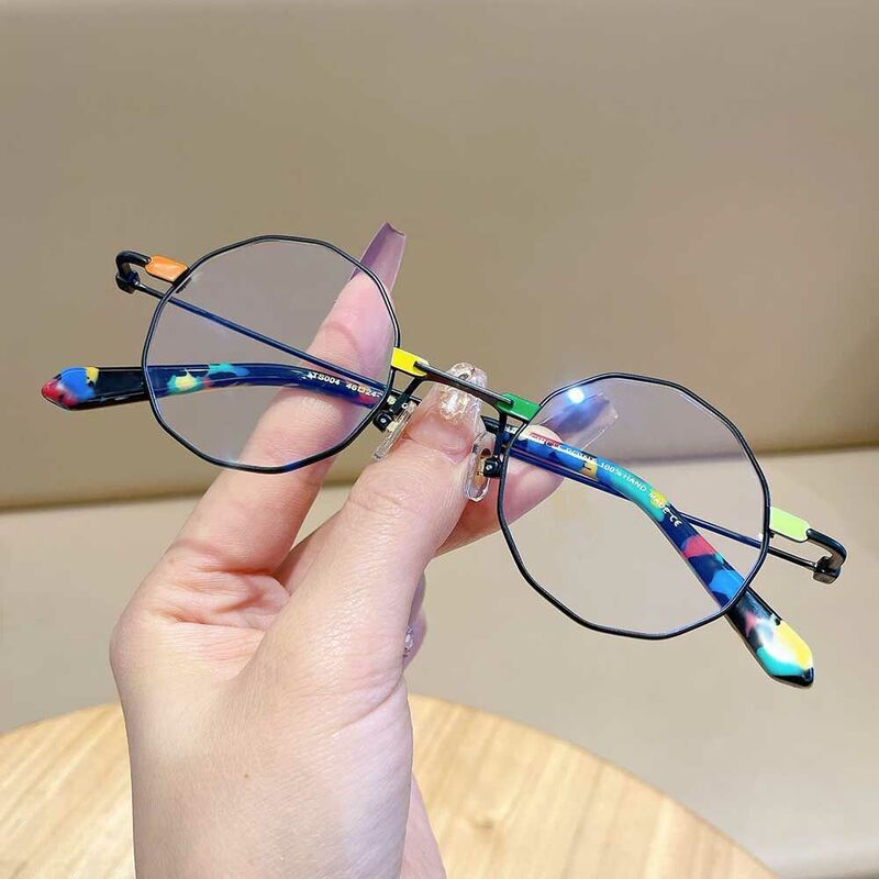 Adelaide Runde Schwarze Brille
