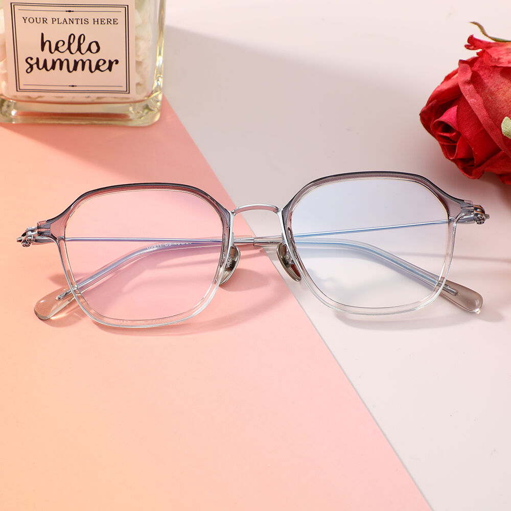 Elsie Geometric Clear Glasses