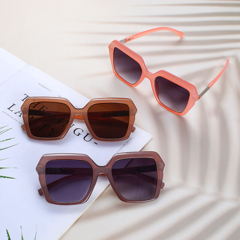 Sweet Heart Cat Eye Brown Sunglasses