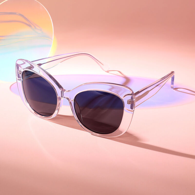 Leta Cat Eye Transparent Sunglasses