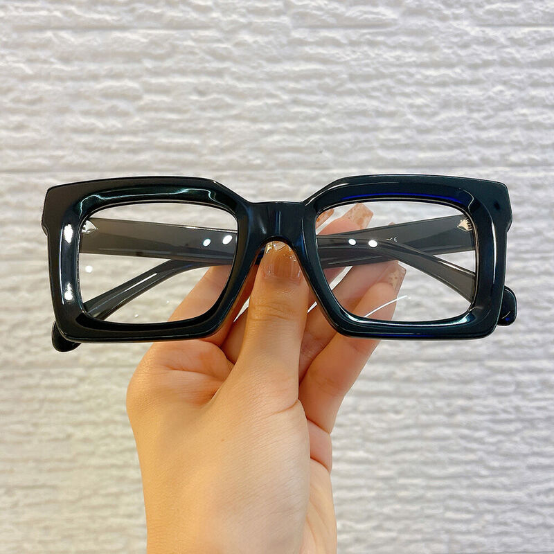 Stewa Square Black Glasses