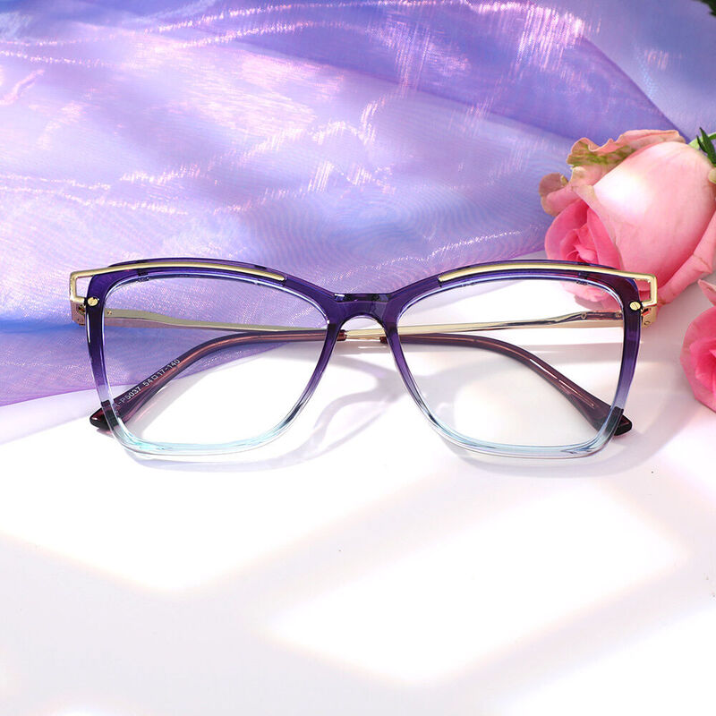 Anderio Cat Eye Purple Glasses