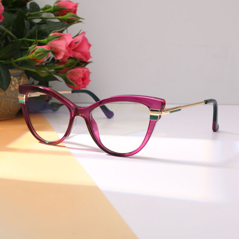 Hamle Cat Eye Purple Glasses