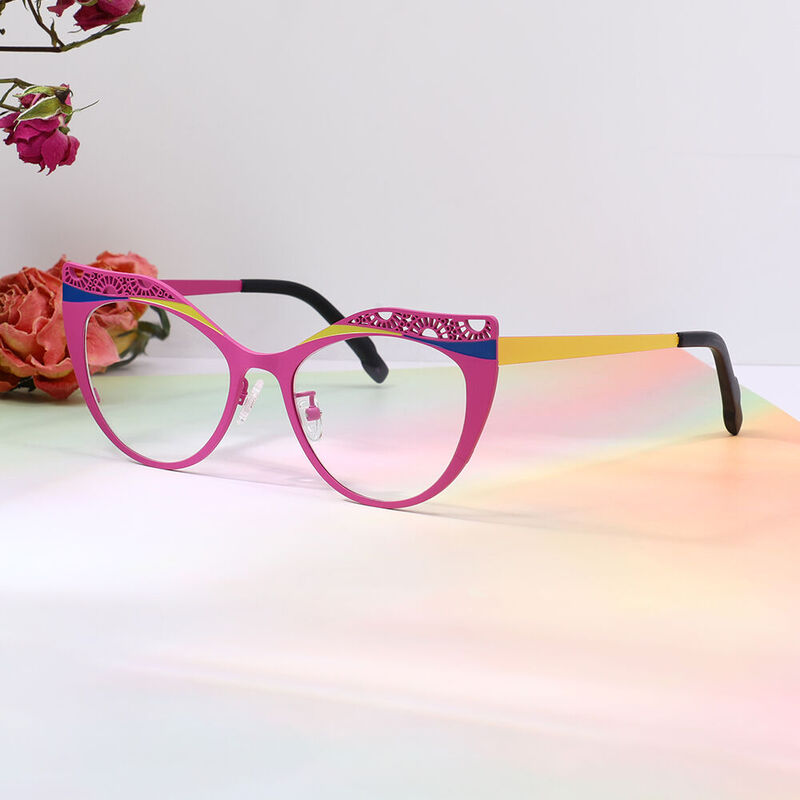 Maltz Cat Eye Pink Glasses