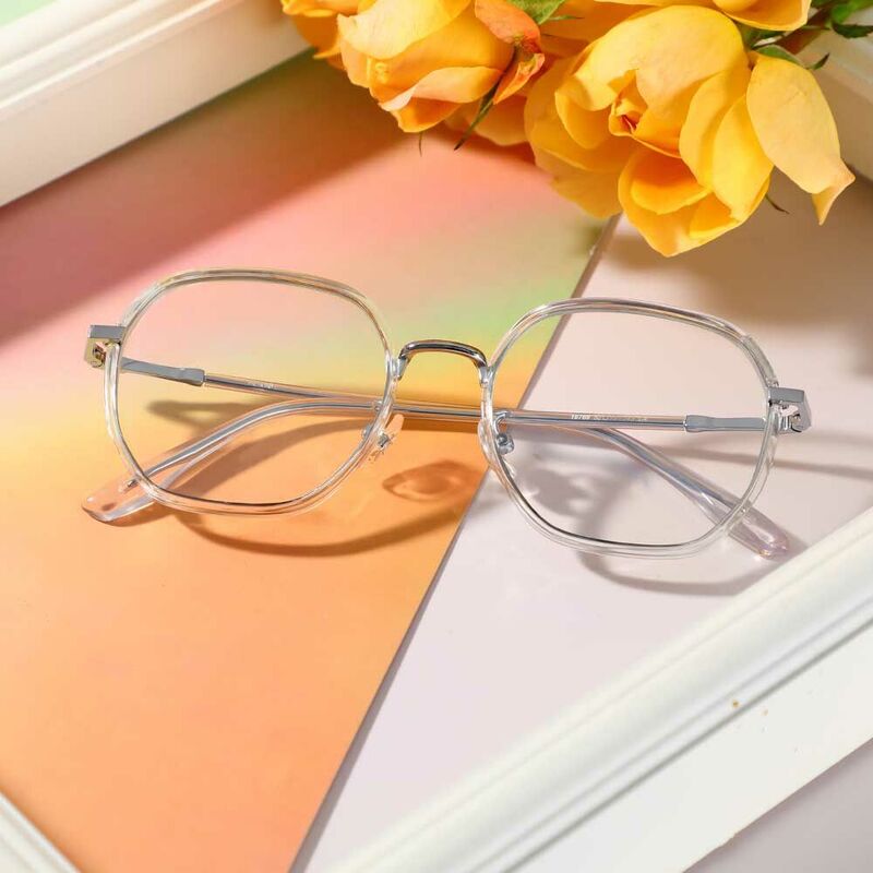 Morga Geometric Clear Glasses