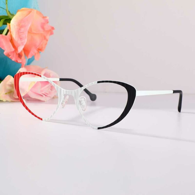 Occhiali da Vista Washingto Cat Eye Bianco