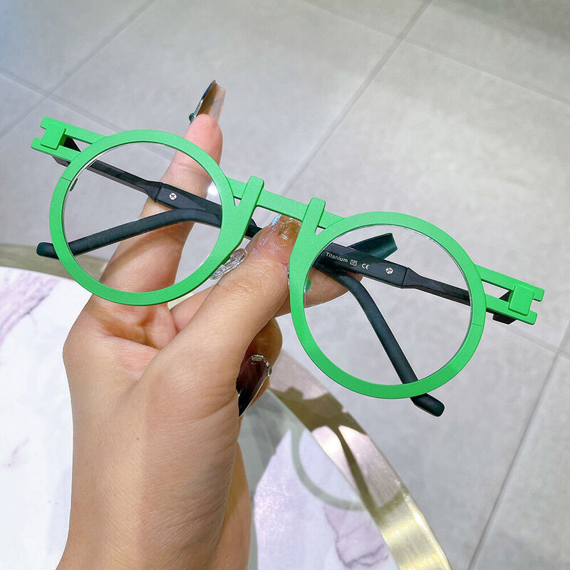 Beck Round Green Glasses