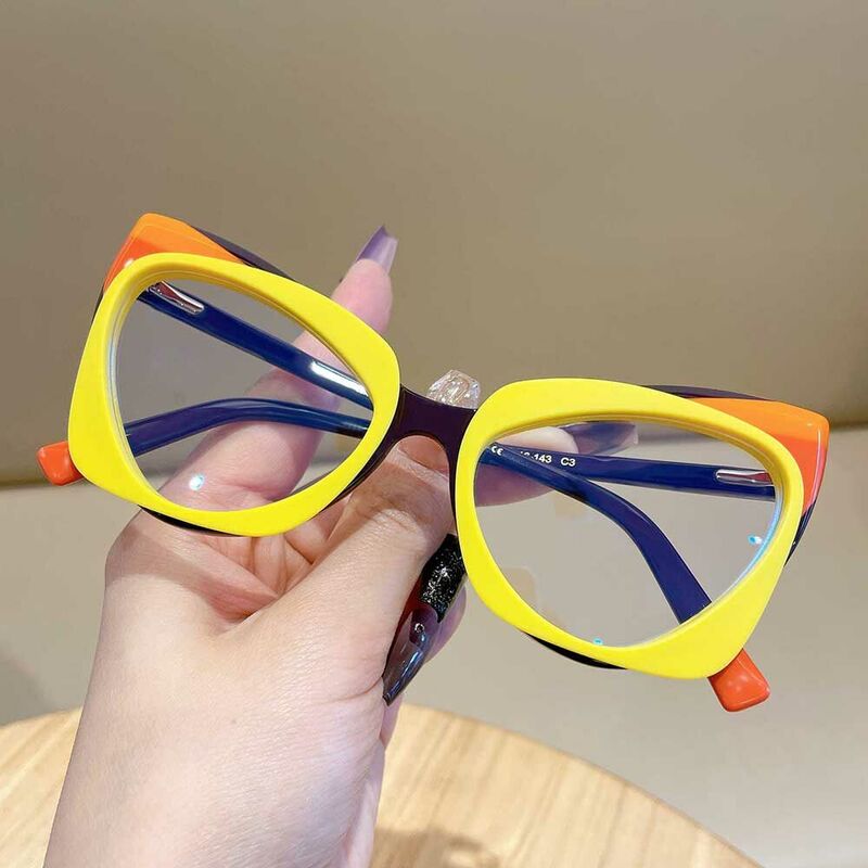 Jessic Cat Eye Yellow Glasses