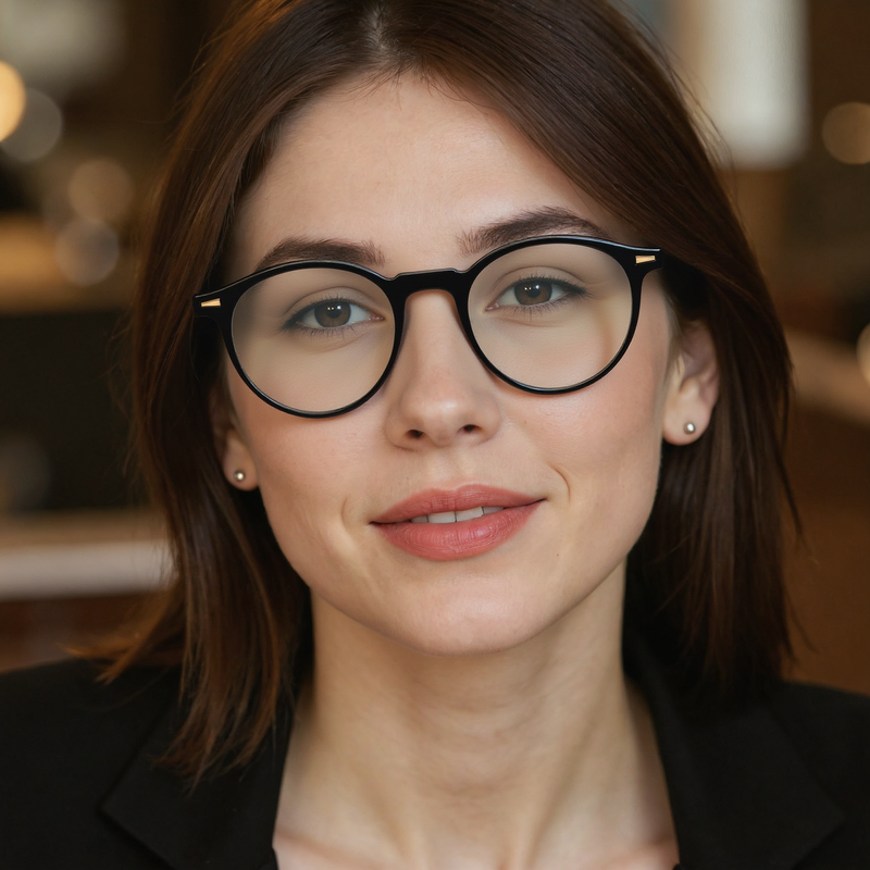 Ogden Round Black Glasses