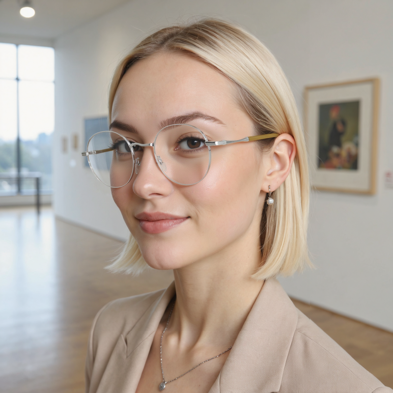Owen Round Silver Glasses