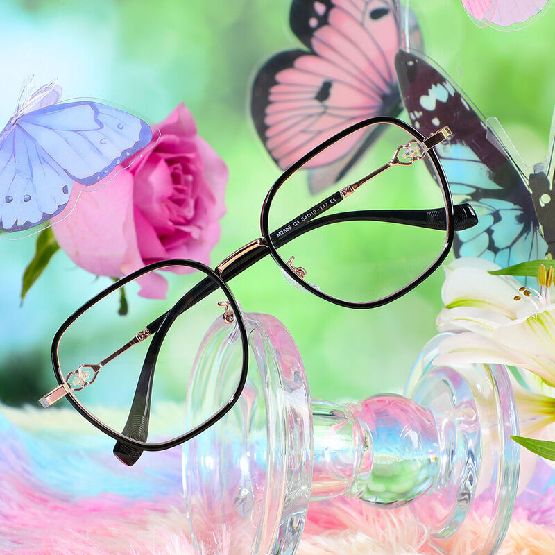 Lunettes de Vue Deirdre Géométrique Noir