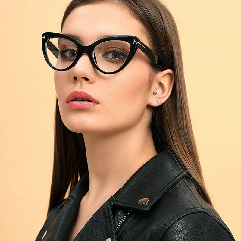 Astrid Cat-Eye Black Glasses