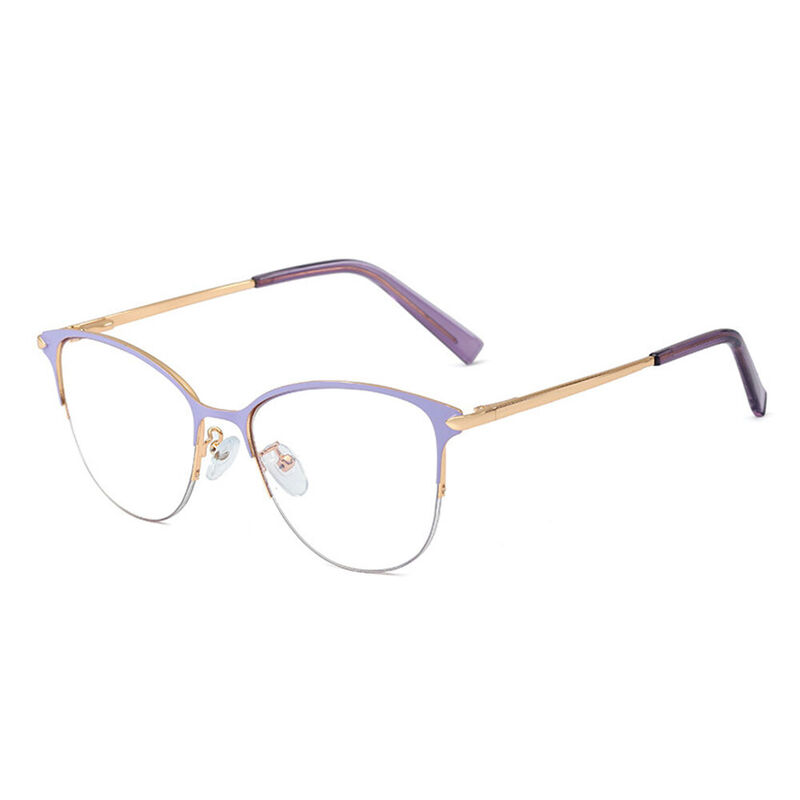 Betty Cat Eye Purple Glasses