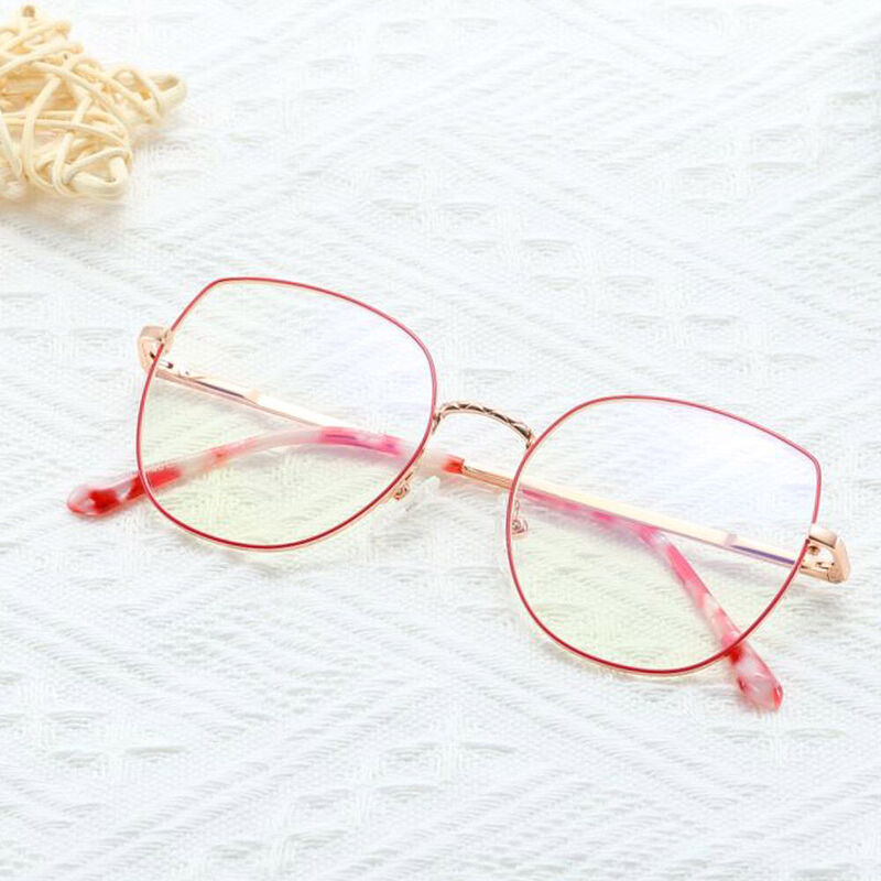 Pearl Cat Eye Red Glasses