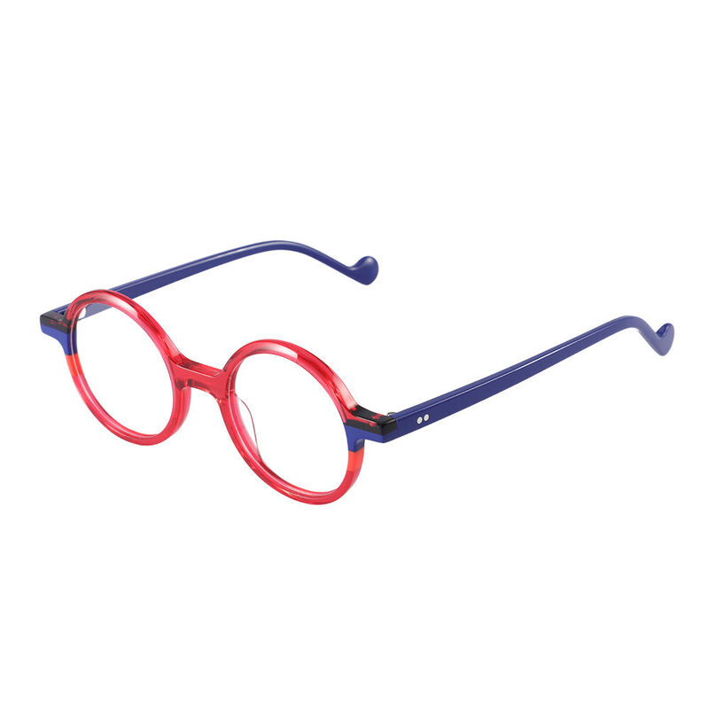 Lynch Round Red Glasses