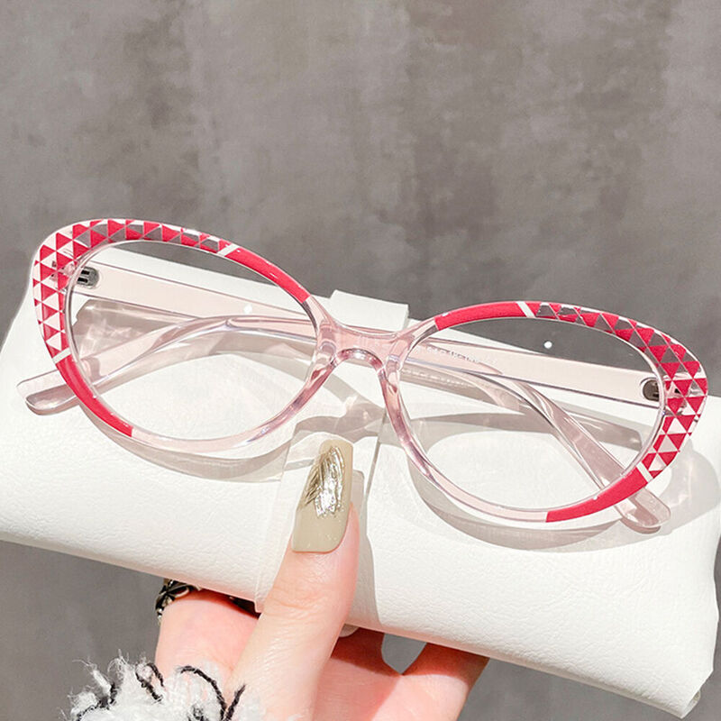 Raey Cat Eye Pink Glasses