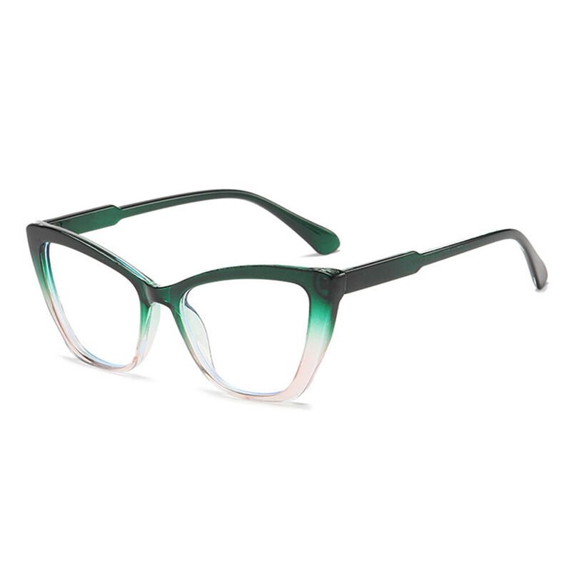 Vera Cat Eye Green Glasses