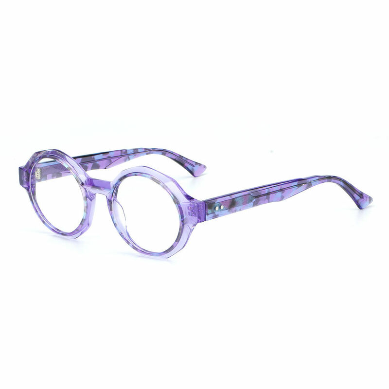 Mure Round Purple Glasses