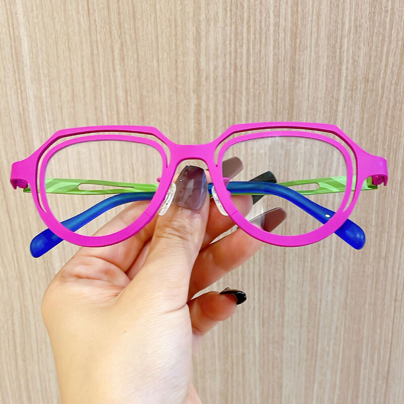 Gallacher Geometric Pink Glasses