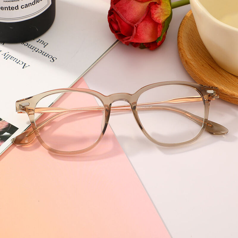 Alger Square Brown Glasses