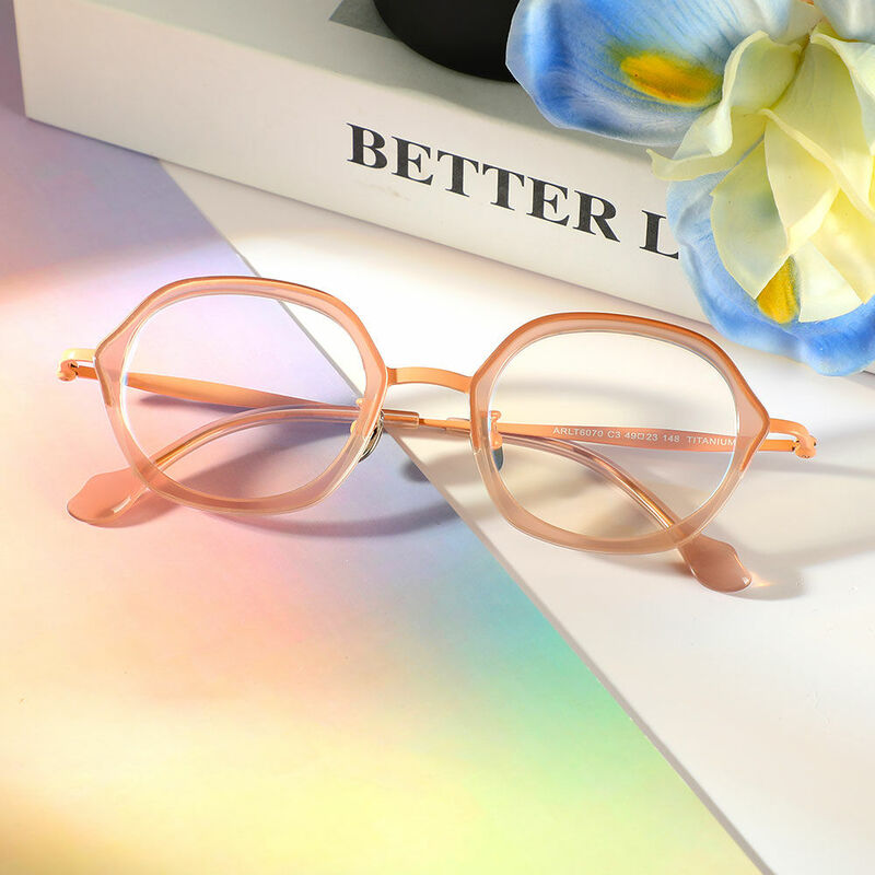 Melissa Geometric Pink Glasses