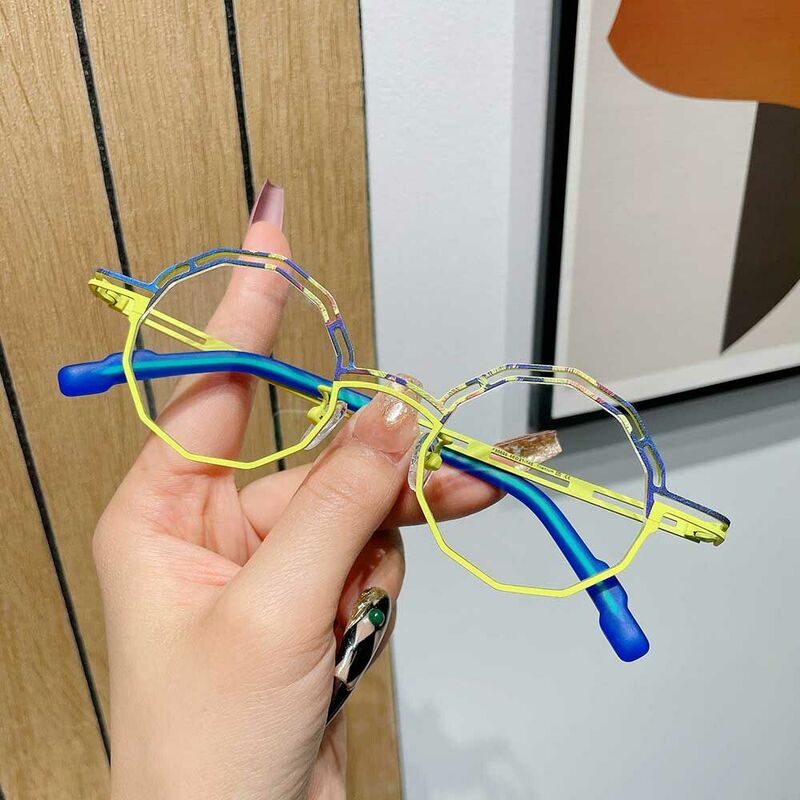 Galbraith Geometric Yellow Glasses