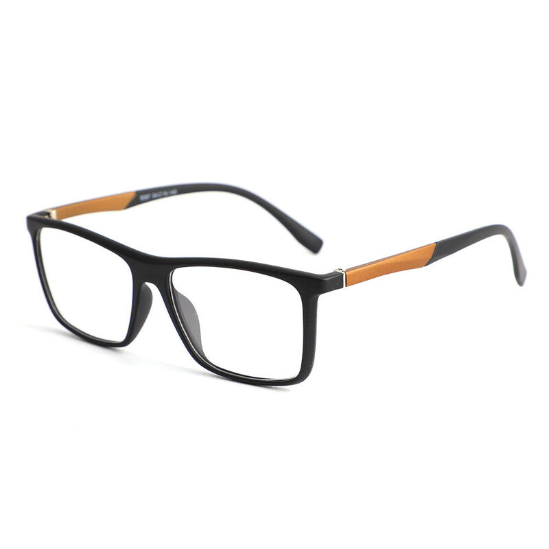 Phyllis Rectangle Brown Glasses