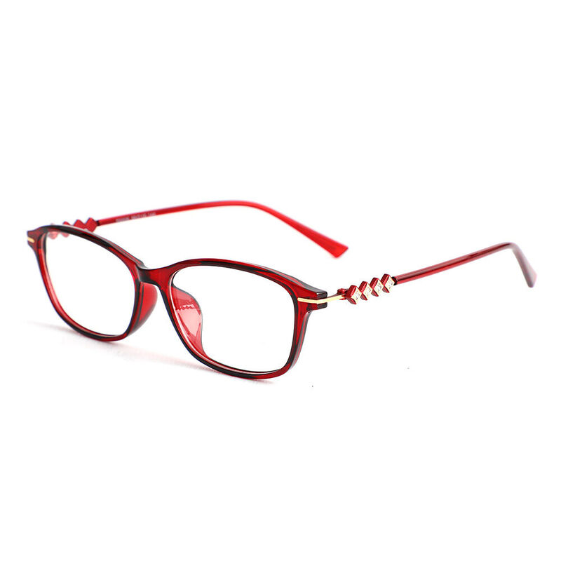 Lunettes de Vue Celeste Rectangle Rouge
