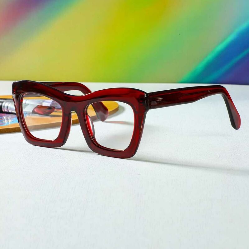 Occhiali da Vista Zenobia Cat Eye Rosso