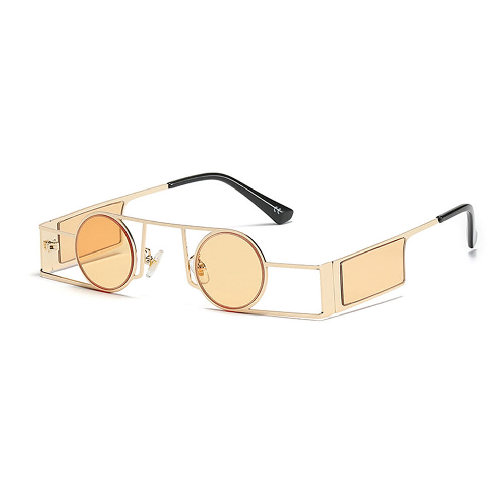 Olga Round Yellow Sunglasses