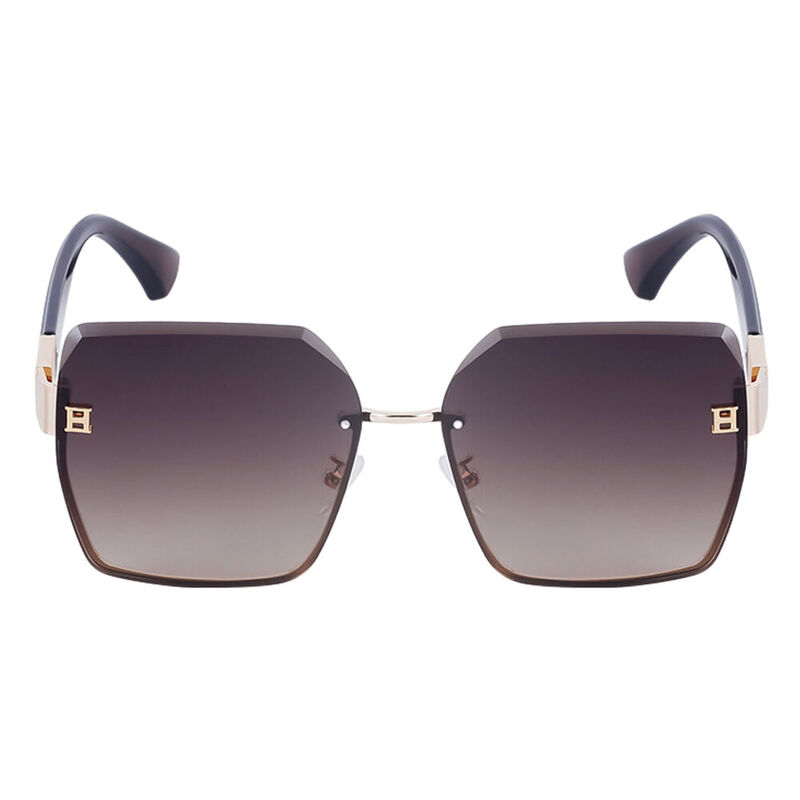 Bora Square Brown Sunglasses