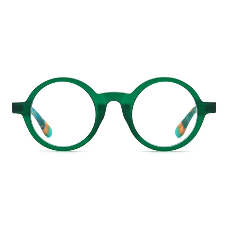 Adalis Round Green Glasses