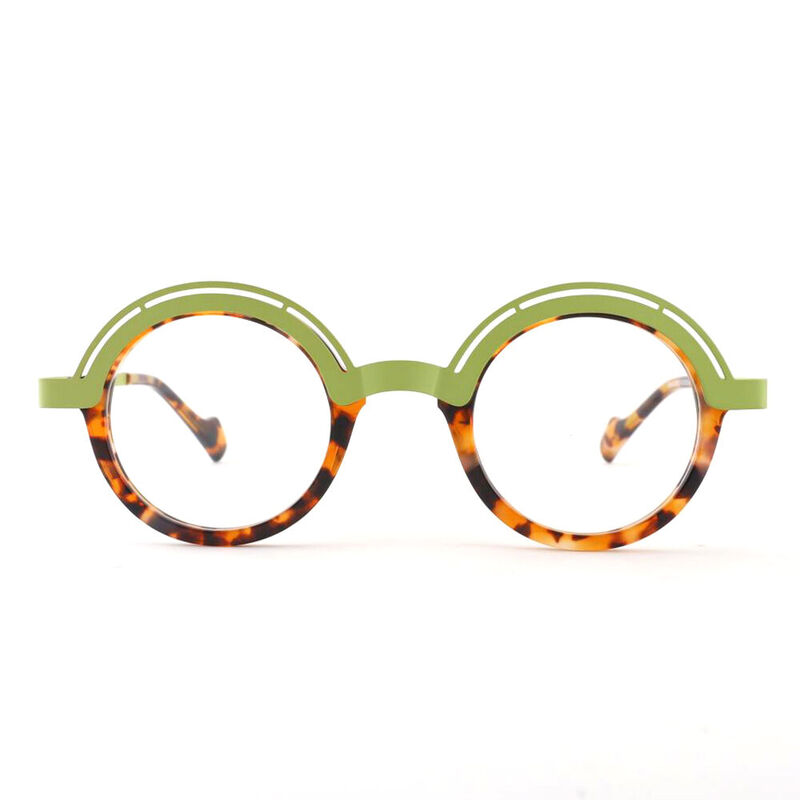 Defoe Round Green Glasses