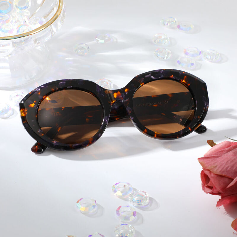 Sylvia Cat Eye Tortoise Sunglasses