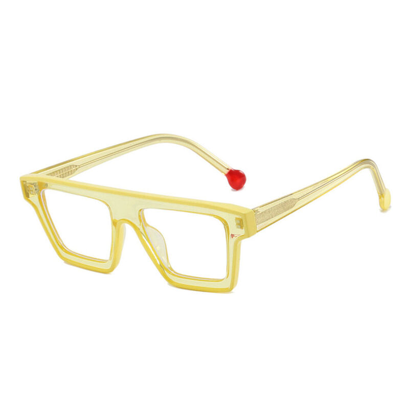Lastor Square Yellow Glasses