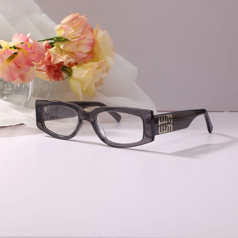 Olg Oval Gray Glasses