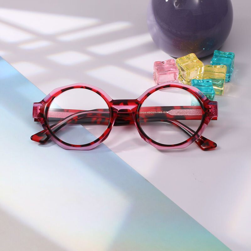 Mure Round Pink Glasses