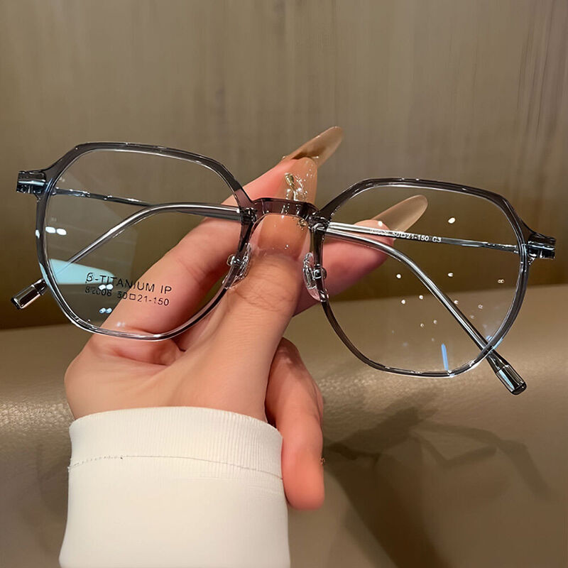 Curme Geometric Gray Glasses
