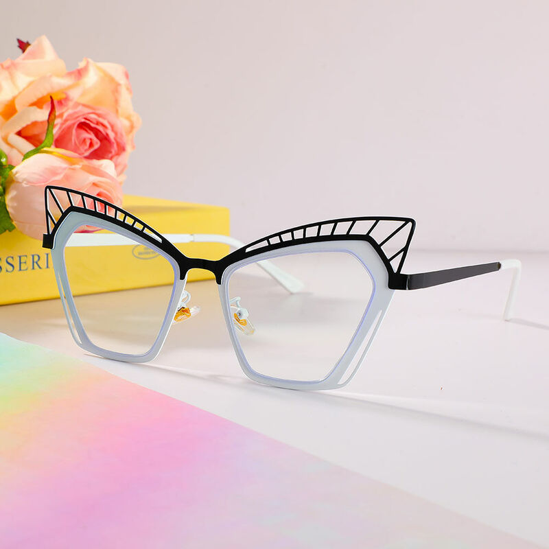 Eisenhowe Cat Eye White Glasses