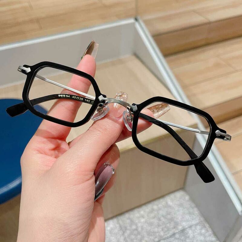 Perry Rectangle Black Glasses
