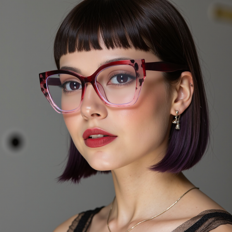 Rita Cat Eye Red Glasses