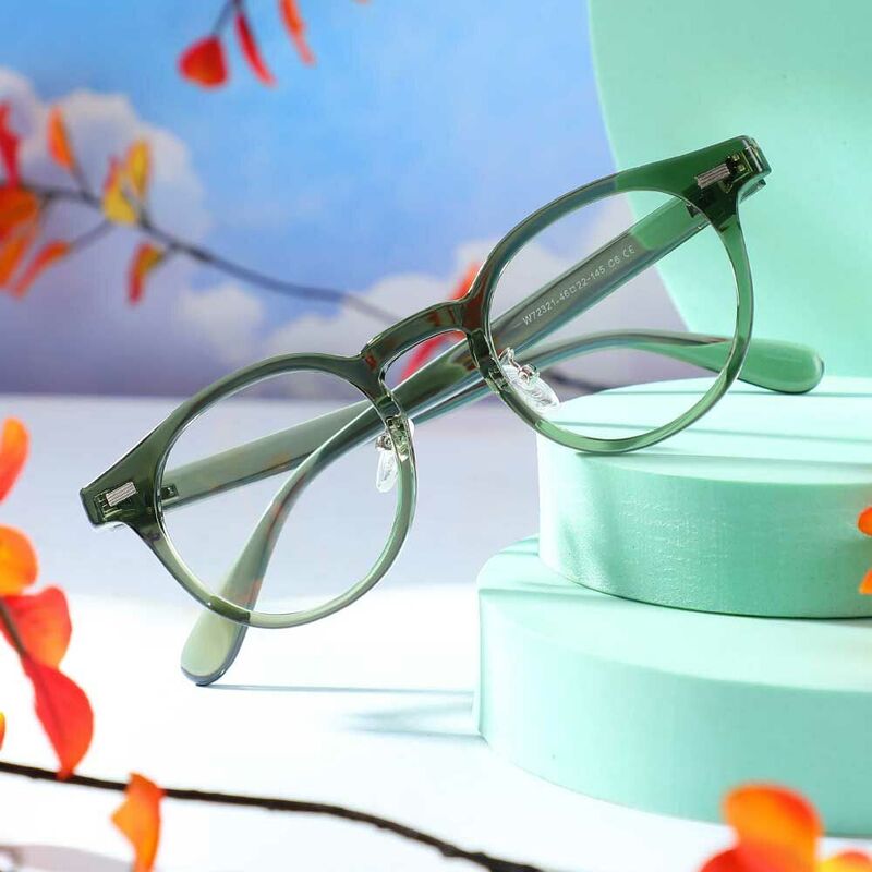 Regan Runde Grüne Brille